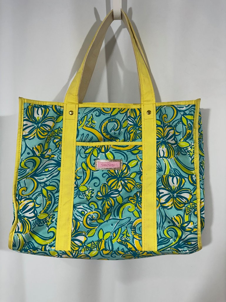 Lilly Pulitzer Delta Delta Delta Tote Bag Tri Delta Dolphin Floral Beach Bag